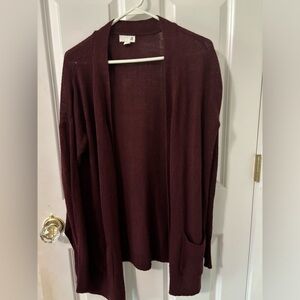 Burgundy cardigan
